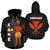 Polynesian Hawaii Zip up Hoodie Kane Hawaiian God of the Myths and Legends Unisex Black - Polynesian Pride