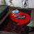 Guam Area Rug - Polynesian Hook And Hibiscus (Red) Red - Polynesian Pride