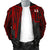 American Samoa Men's Bomber Jacket - Seal With Polynesian Pattern Heartbeat Style (Red) - Polynesian Pride