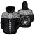 Pohnpei All Over Hoodie Neck Style Unisex Black - Polynesian Pride