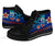 Fiji High Top Shoes Blue - Vintage Tribal Mountain - Polynesian Pride