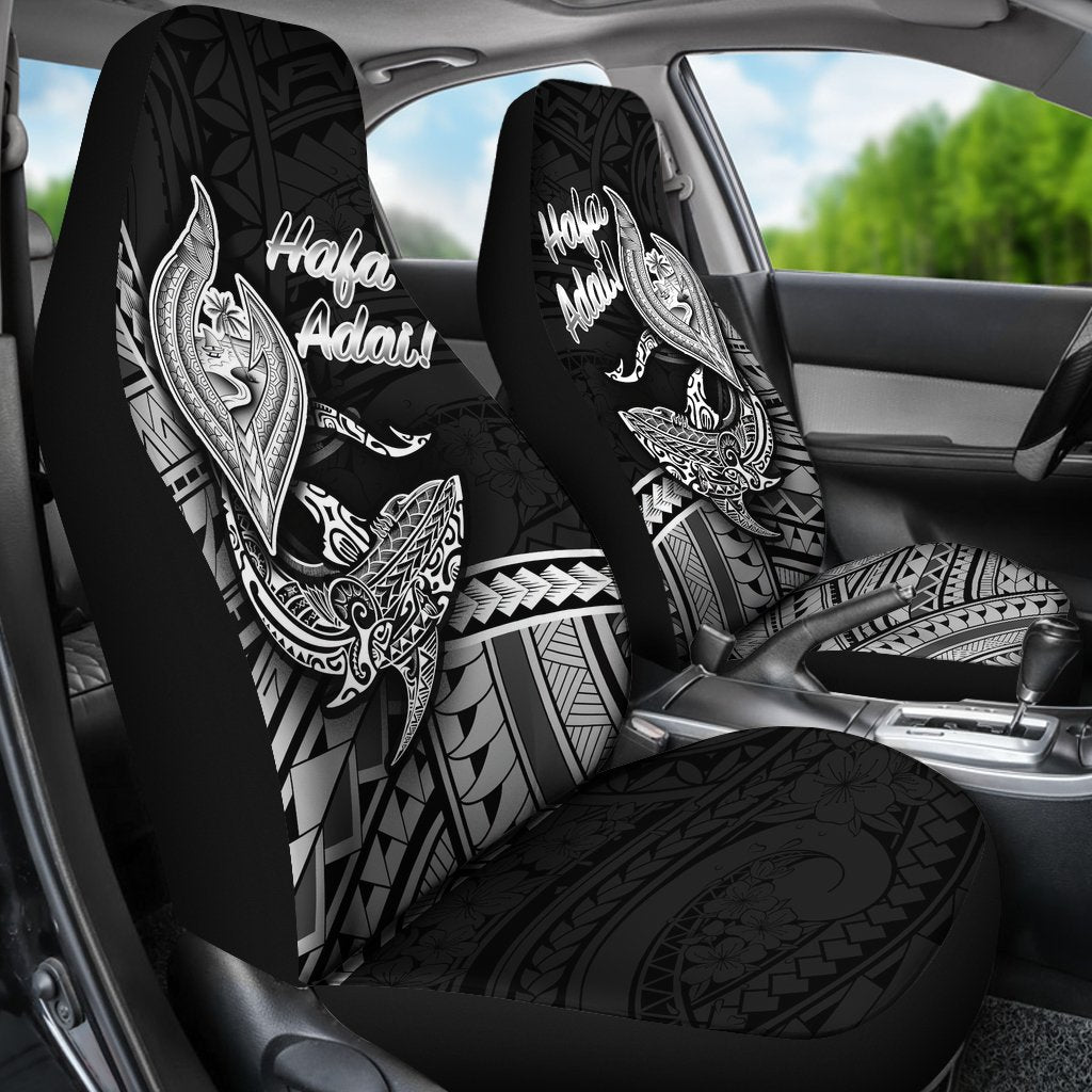Guam Car Seat Covers - Hafa Adai Polynesian Patterns Universal Fit Black - Polynesian Pride
