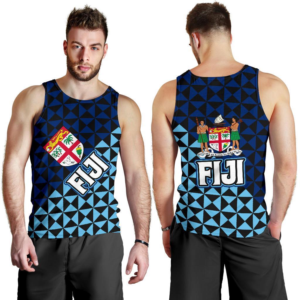 Fiji Polynesian Men's Tank Top Coat Of Arms Th5 - Polynesian Pride