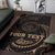Palau Polynesian Custom Personalised Area Rug - Gold Tribal Wave - Polynesian Pride