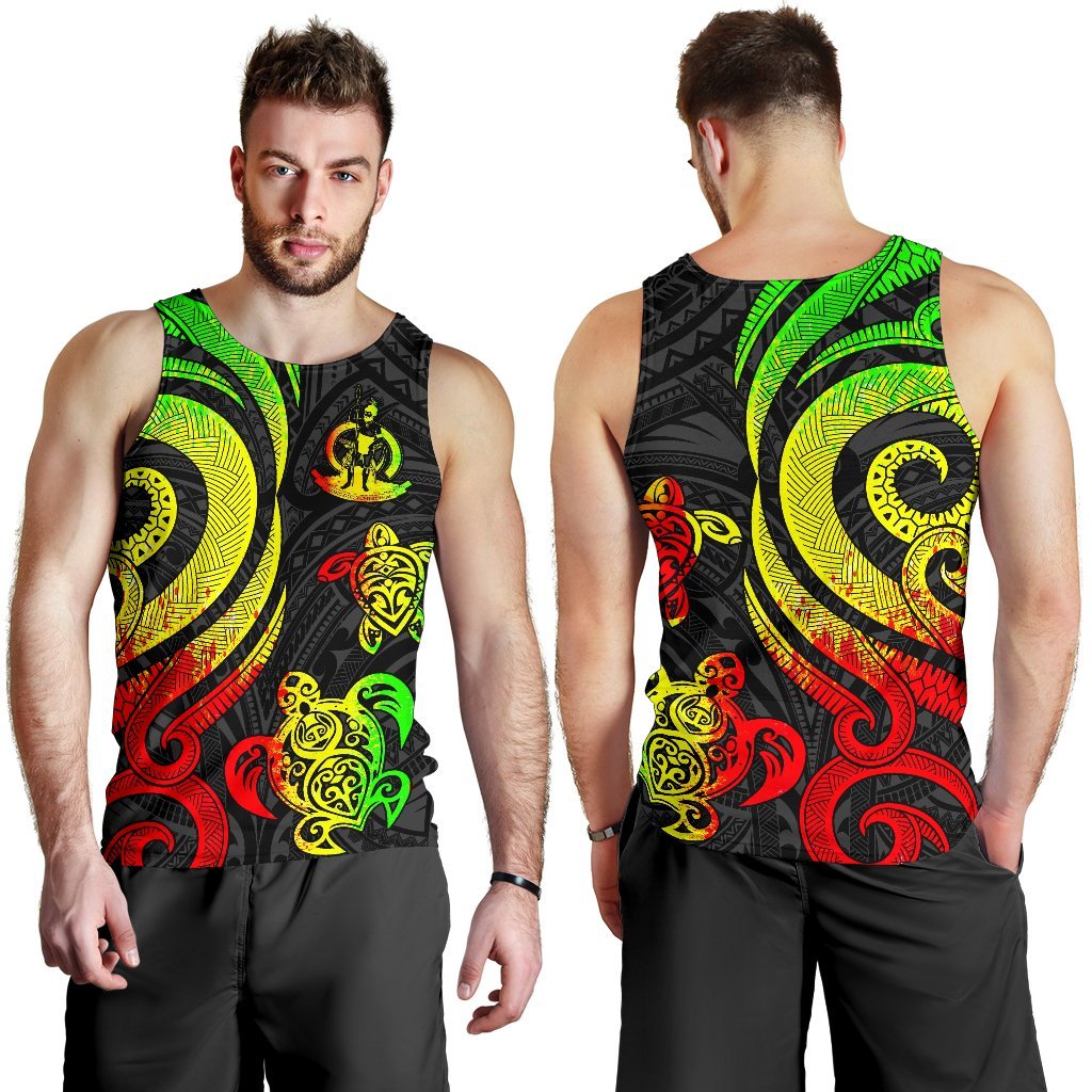 Vanuatu Men's Tank Top - Reggae Tentacle Turtle - Polynesian Pride