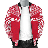 Samoa Flag Polynesian Chief Men's Bomber Jacket - Polynesian Pride