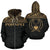 Pohnpei State All Over Zip up Hoodie FSM Gold Version Unisex Black - Polynesian Pride
