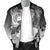 Custom Personalised Samoa Men's Bomber Jacket- Humpback Whale with Tropical Flowers (White) - Polynesian Pride