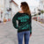 Hawaiian Mauna Kea Polynesian Women's Off Shoulder Sweater - Turquoise - Frida Style - Polynesian Pride