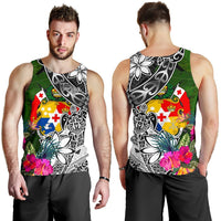 Tonga Men Tank Top - Turtle Plumeria Banana Leaf - Polynesian Pride