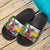 Tokelau Custom Personalised Slide Sandals White - Turtle Plumeria Banana Leaf - Polynesian Pride