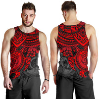 Vanuatu Polynesian Men's Tank Top - Red Turtle RED - Polynesian Pride