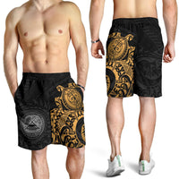 American Samoa Polynesian Shorts (Men) - Polynesian Turtle (Golden) - Polynesian Pride