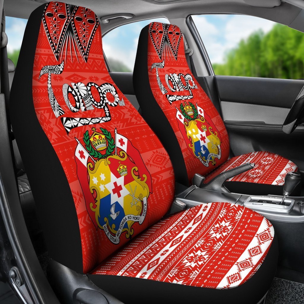 Tonga Car Seat Covers - Tonga Coat Of Arms Tribal - K4 - Polynesian Pride