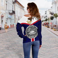 American Samoa Women's Off Shoulder Sweater A7 - Polynesian Pride