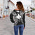 Papua New Guinea Polynesian Shoulder Sweater Map Black - Polynesian Pride