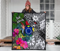 Cook Islands Premium Quilt - Turtle Plumeria Banana Leaf - Polynesian Pride