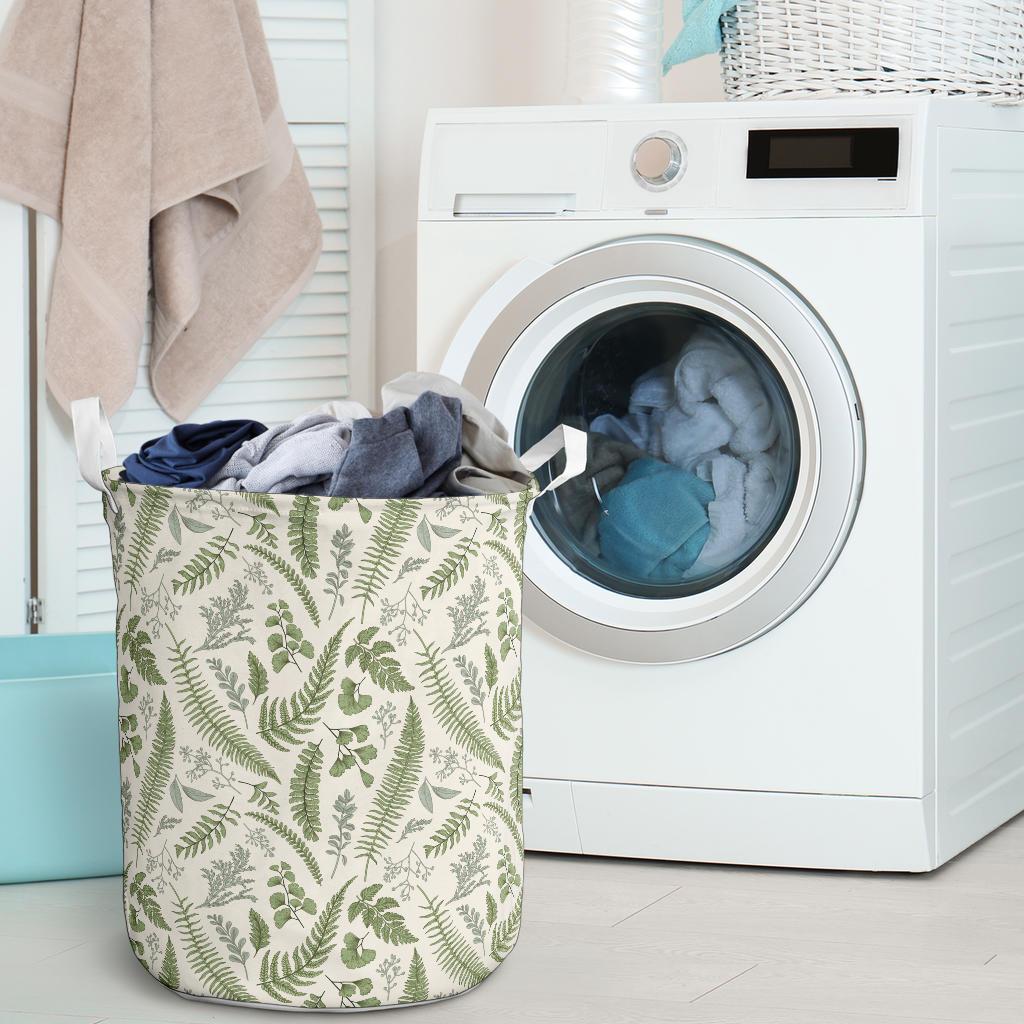 Hawaii Tropical Green Pattern Hawaii Laundry Basket - Polynesian Pride