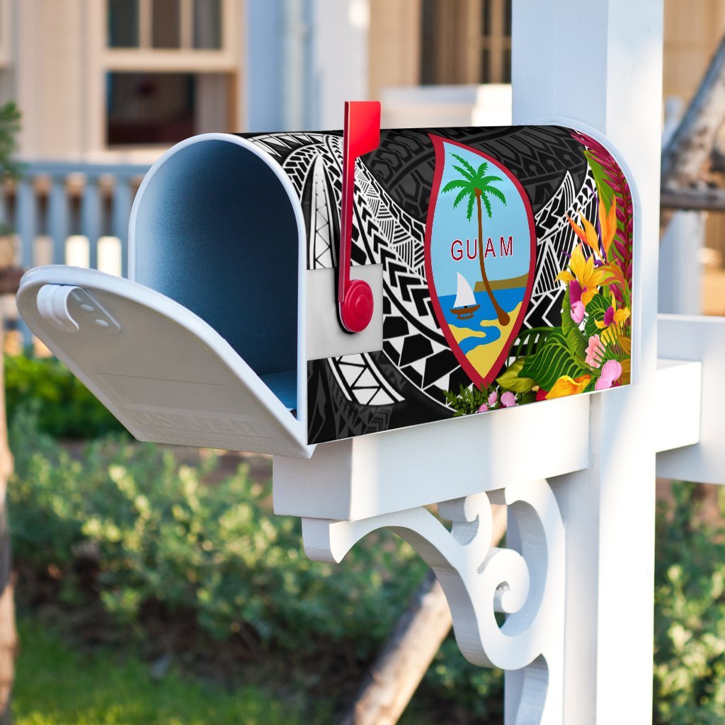 Guam Mailbox Cover - Custom Personalised Tropical Flowers Style - Polynesian Pride