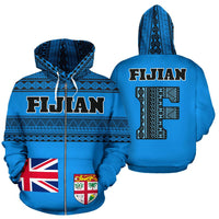 Fijian All Over Zip up Hoodie Tapa Pattern - Polynesian Pride