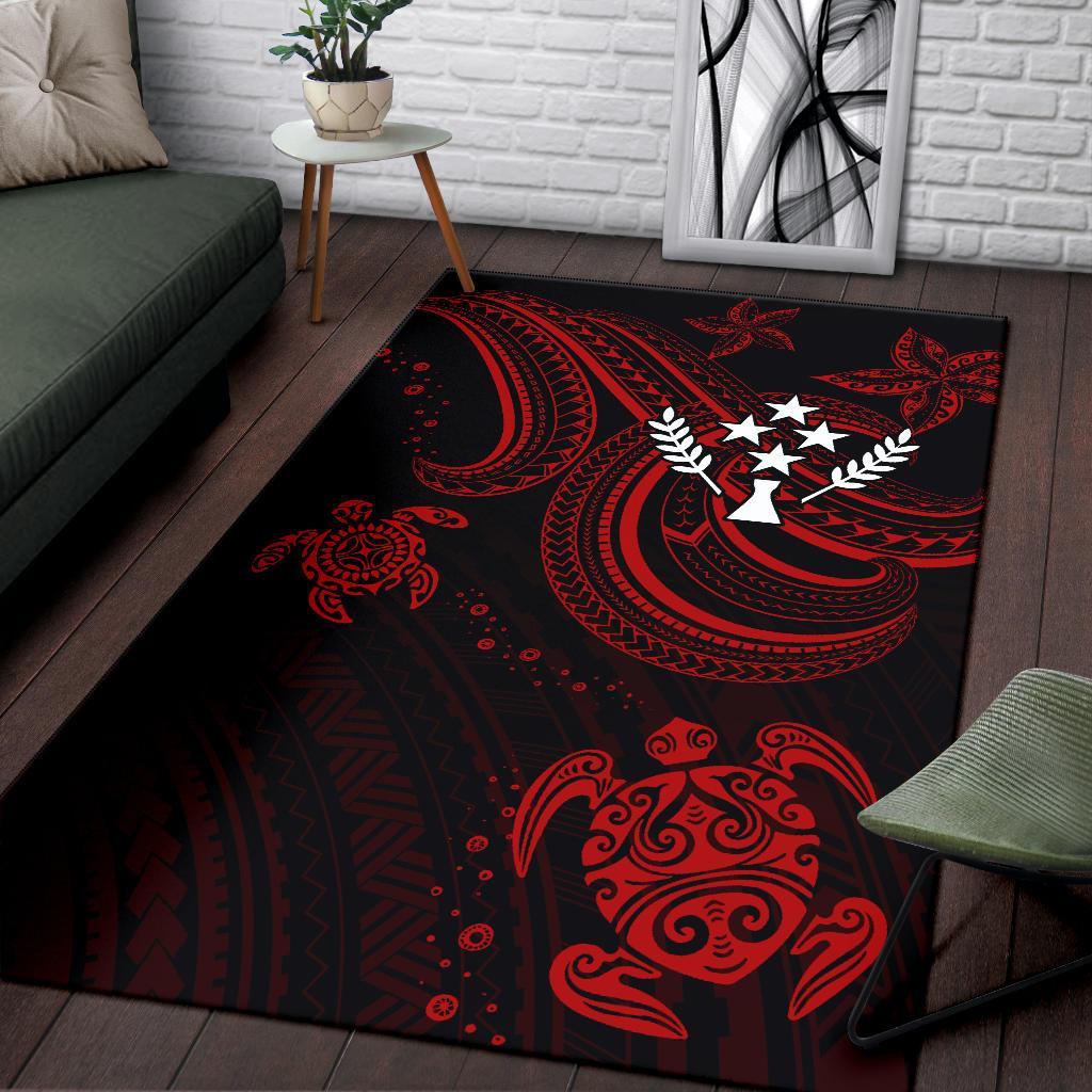 Kosrae Area Rug - Red Turtle - Polynesian Pride