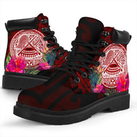 American Samoa All - Season Boots - Coat Of Arm With Polynesian Patterns - Polynesian Pride