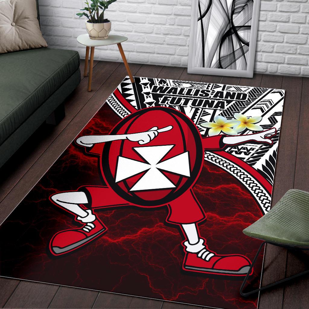 Dab Trend Style Rugby Area Rug Wallis and Futuna - Polynesian Pride