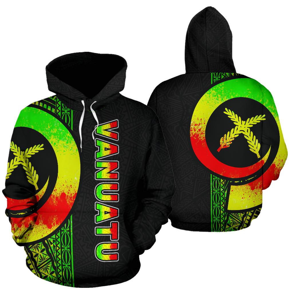 Vanuatu Polynesian Hoodie Reggae Line Unisex Reggae - Polynesian Pride