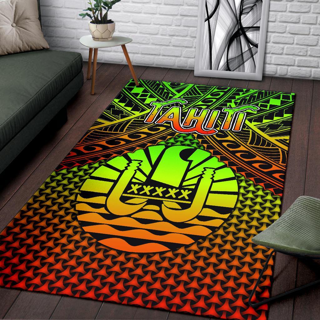 Polynesian Tahiti Area Rug - Reggae Vintage Polynesian Patterns - Polynesian Pride