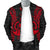 Vanuatu Polynesian Men's Bomber Jacket Map Red - Polynesian Pride