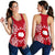 Cook Islands Polynesian Women Tank Top Map Red White - Polynesian Pride