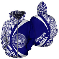 American Samoa Polynesian Zip up Hoodie Circle Style 05 - Polynesian Pride