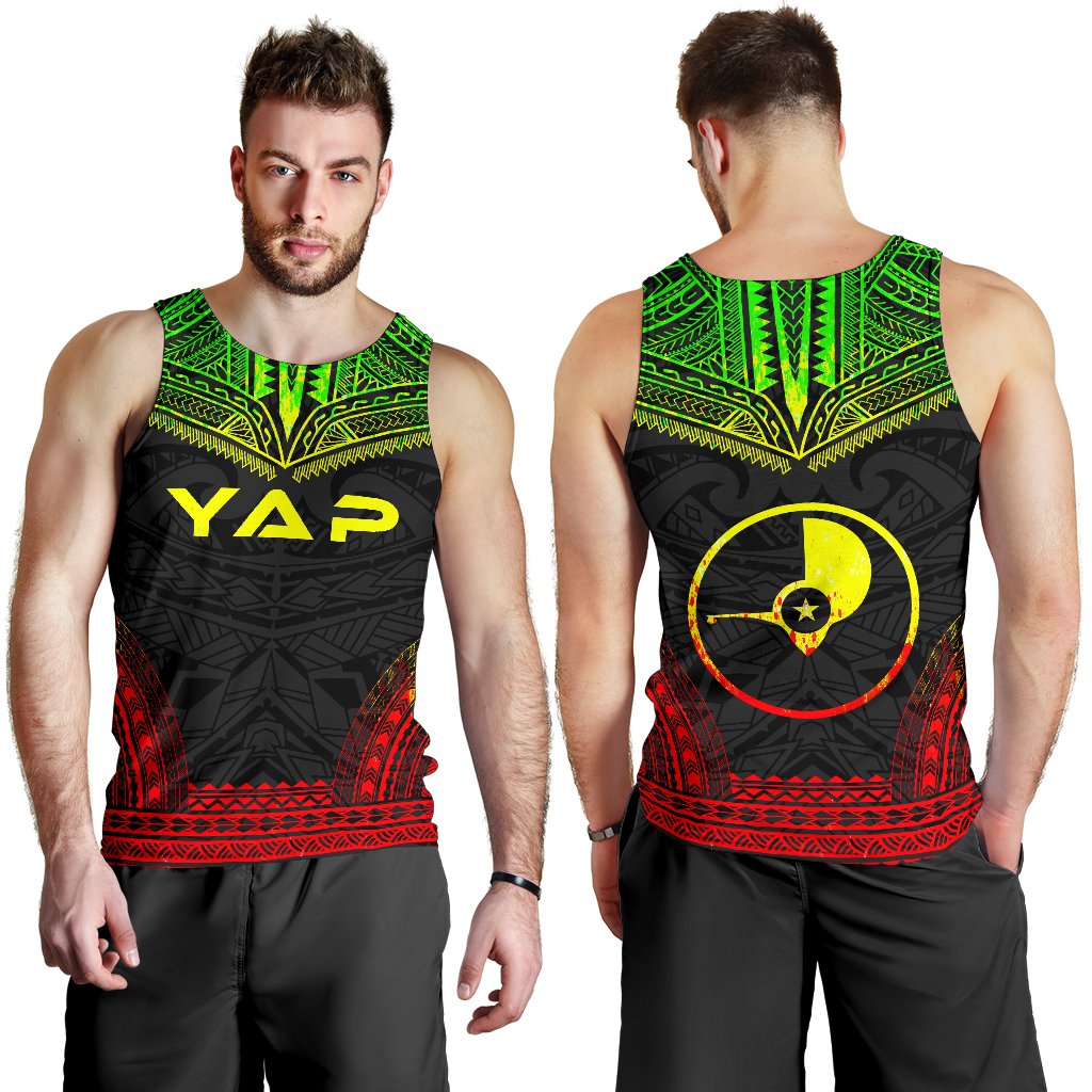 Yap Men's Tank Top - Polynesian Chief Reggae Version - Polynesian Pride