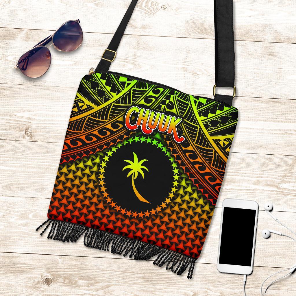 Polynesian Chuuk Crossbody Boho Handbag - Reggae Vintage Polynesian Patterns One Style One Size Reggae - Polynesian Pride