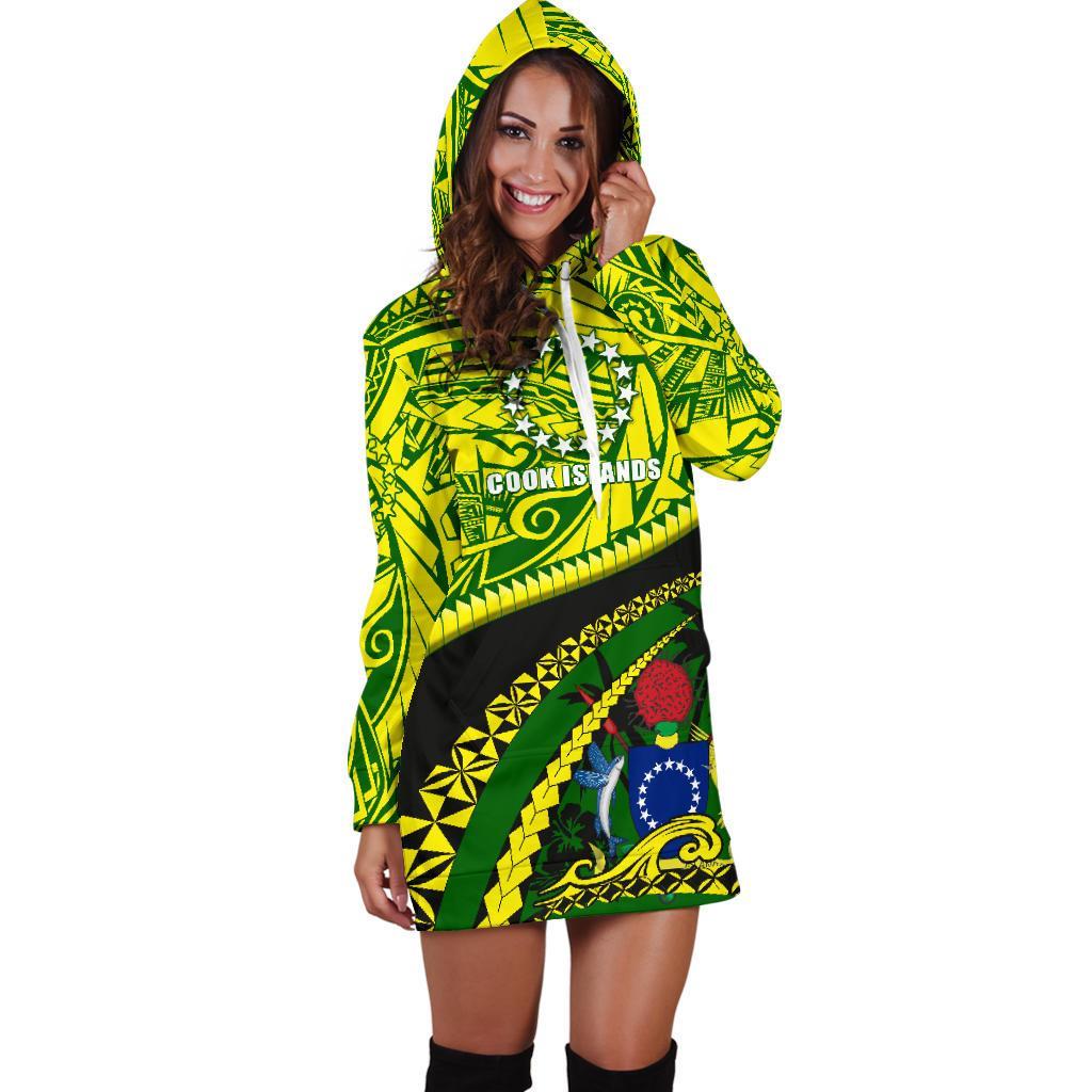 Cook Islands Hoodie Dress Polynesian Tattoo - Polynesian Pride