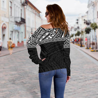Polynesian Custom Personalised Shoulder Sweater - Black Style - Polynesian Pride