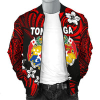 Mate Ma'a Tonga Rugby Men's Bomber Jacket Polynesian Unique Vibes - Red - Polynesian Pride