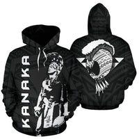 Polynesian Helmet Kanaka Warrior Hawaii Hoodie Black - Polynesian Pride