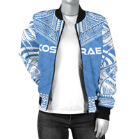 Kosrae Flag Polynesian Chief Women'S Bomber Jacket - Polynesian Pride