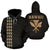 Polynesian Kakau Kanaka Map of Hawaii Hoodie Gold Unisex Gold - Polynesian Pride