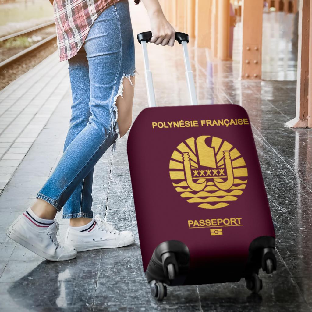 French Polynesia Passport Luggage Cover - Polynesian Pride