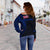 Hawaii Mauna Kea Polynesian Women's Off Shoulder Sweater - Blue - Polynesian Pride