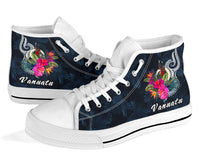 Vanuatu Polynesian High Top Shoes - Tropical Flower - Polynesian Pride