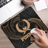 Pohnpei Micronesia Mouse Pad - Gold Tribal Wave - Polynesian Pride