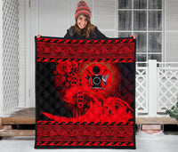 Cook Island Quilt Wave Red Design - Polynesian Pride