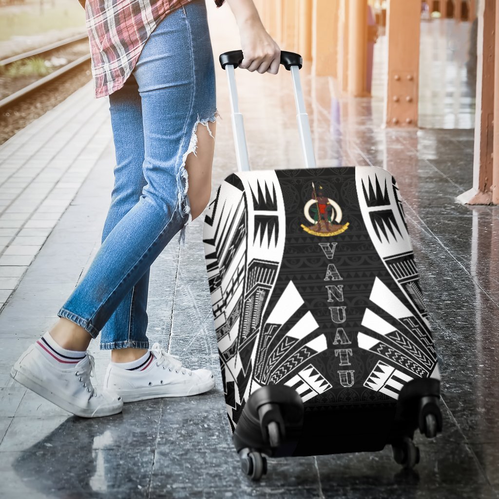 Vanuatu Luggage Cover - Polynesian Tattoo Black - Polynesian Pride