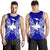 Papua New Guinea Polynesian Men Tank Top Map Blue - Polynesian Pride
