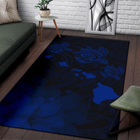 Hawaii Turtle Hibiscus Map Polynesian Area Rug AH - Polynesian Pride