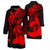 Guam Men's Bathrobe - Hibiscus And Wave Red - Polynesian Pride