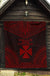 Wallis And Futuna Premium Quilt - Wallis And Futuna Coat Of Arms Polynesian Chief Red Version - Polynesian Pride
